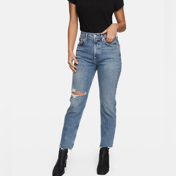 Citizens Of Humanity The Daphne High Rise Crop - Lucky Charm NWT 24 - Picture 2 of 10